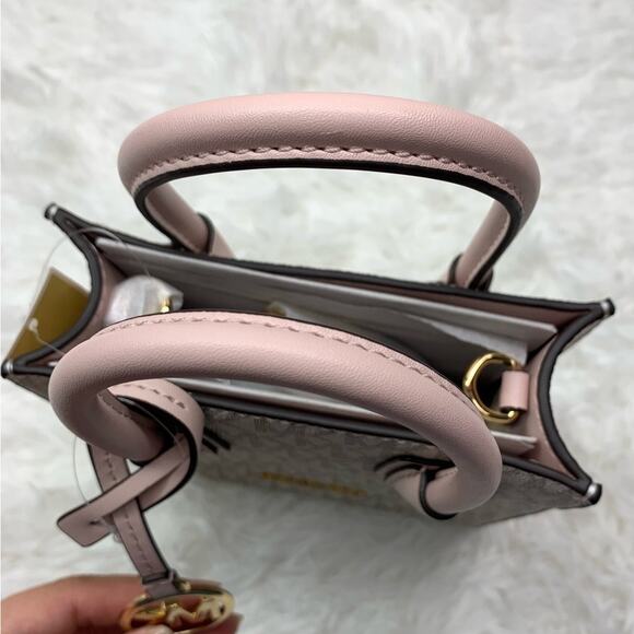 NWT Michael Kors Mercer Extra-Small Logo and Leather Crossbody Bag - Picture 7 of 11